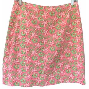 Vineyard Vines Martha's Vineyard "Margo Skirt Starfish” Palm Beach Print Size 2